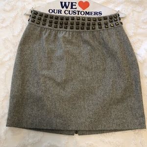 Wool mini skirt